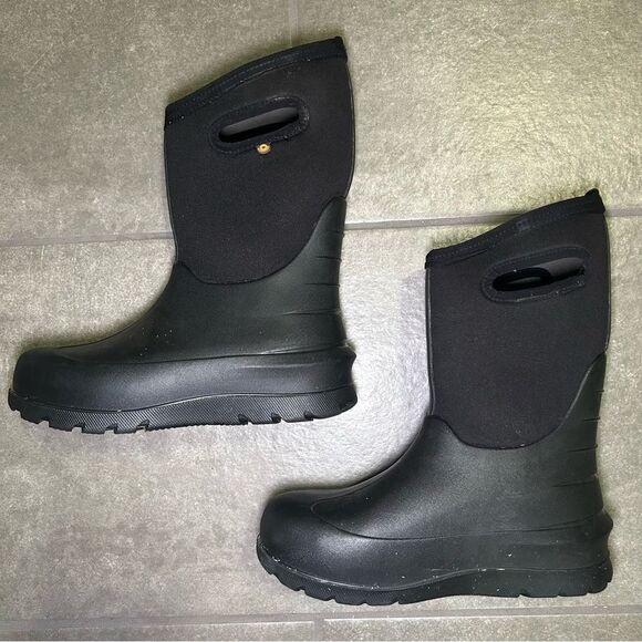 BOGS Neo Classic Solid Black Waterproof Winter Rain Snow  display picture 3